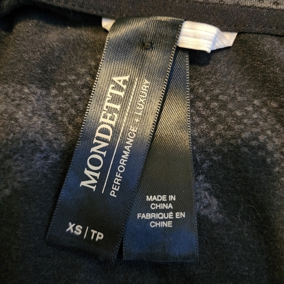 NWT MONDETTA Ladies XS Lightweight Reflective Black Grey Camouflage 1/4 Zip New - Picture 7 of 10